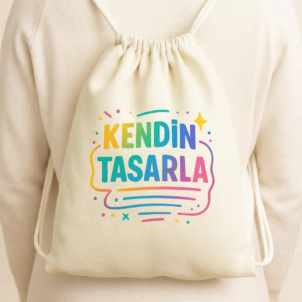 Tasarlanabilir Bez Büzgülü Çanta