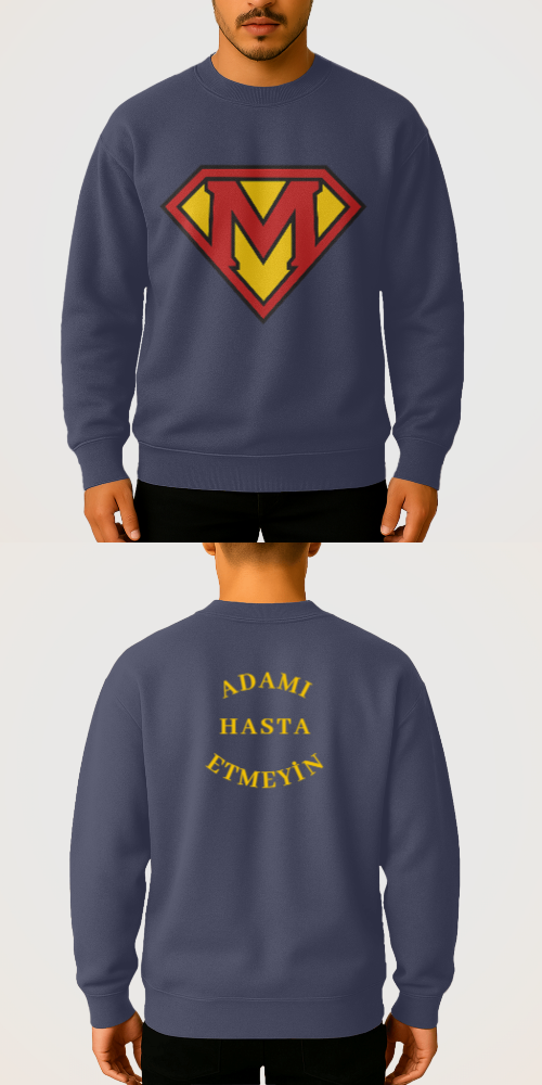 Tasarlanabilir Oversize Sweatshirt Premium Kalın Kumaş (Özelleştirilmiş)