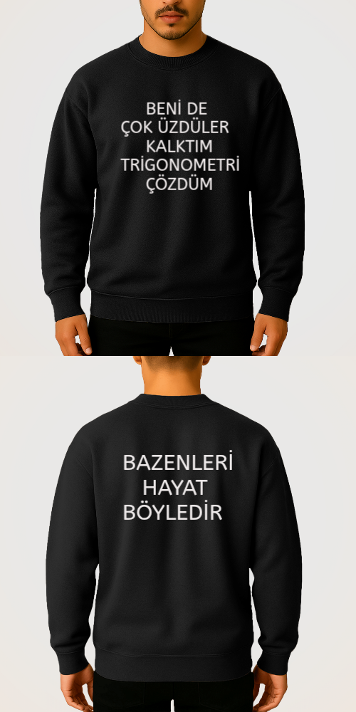 Tasarlanabilir Oversize Sweatshirt Premium Kalın Kumaş (Özelleştirilmiş)