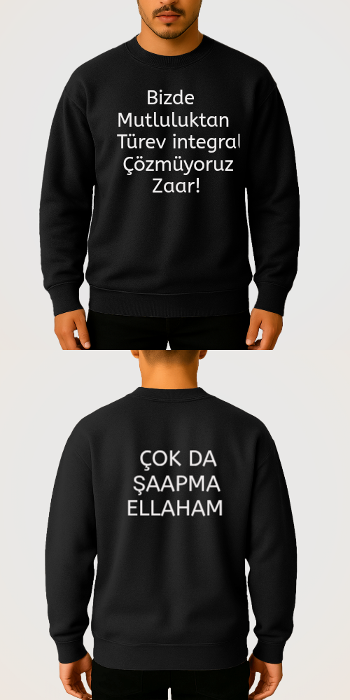 Tasarlanabilir Oversize Sweatshirt Premium Kalın Kumaş (Özelleştirilmiş)