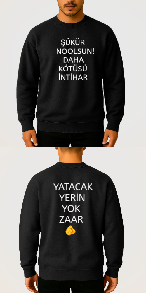 Tasarlanabilir Oversize Sweatshirt Premium Kalın Kumaş (Özelleştirilmiş)