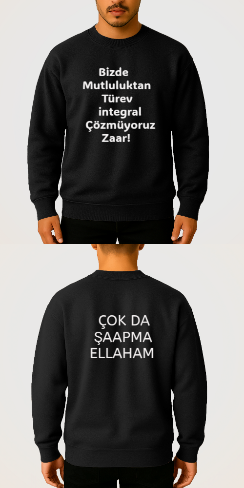 Tasarlanabilir Oversize Sweatshirt Premium Kalın Kumaş (Özelleştirilmiş)