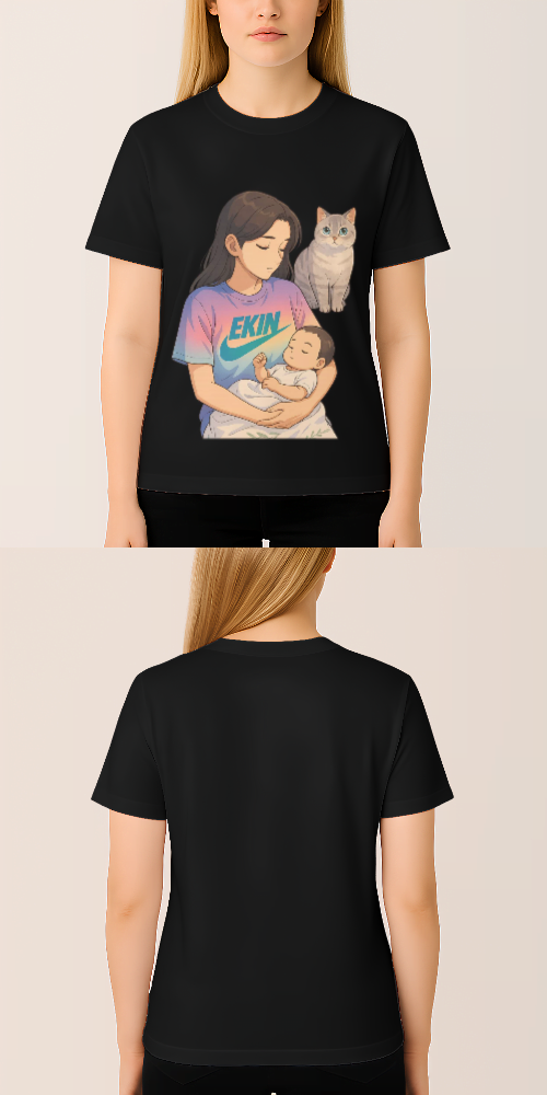 Tasarlanabilir Avrupa Kesim Regular Tişört (Özelleştirilmiş)