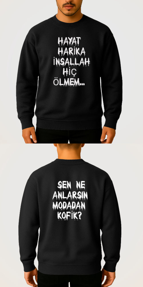 Tasarlanabilir Oversize Sweatshirt Premium Kalın Kumaş (Özelleştirilmiş)