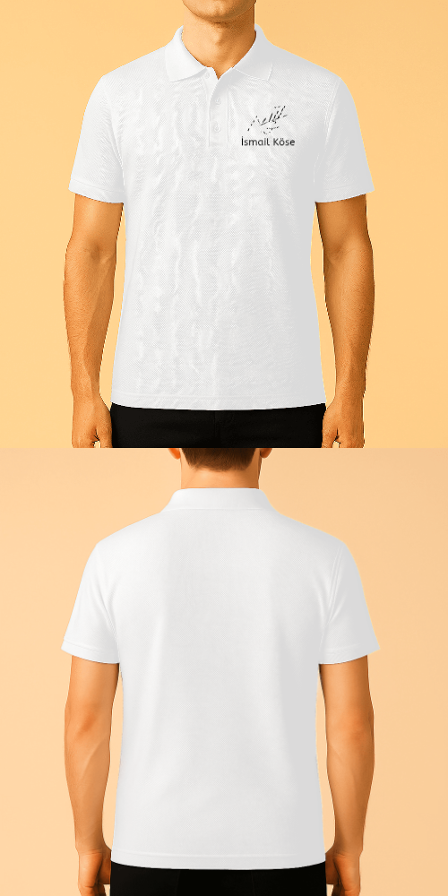 Tasarlanabilir Polo Yaka Tişört Premium Kalite (Özelleştirilmiş)