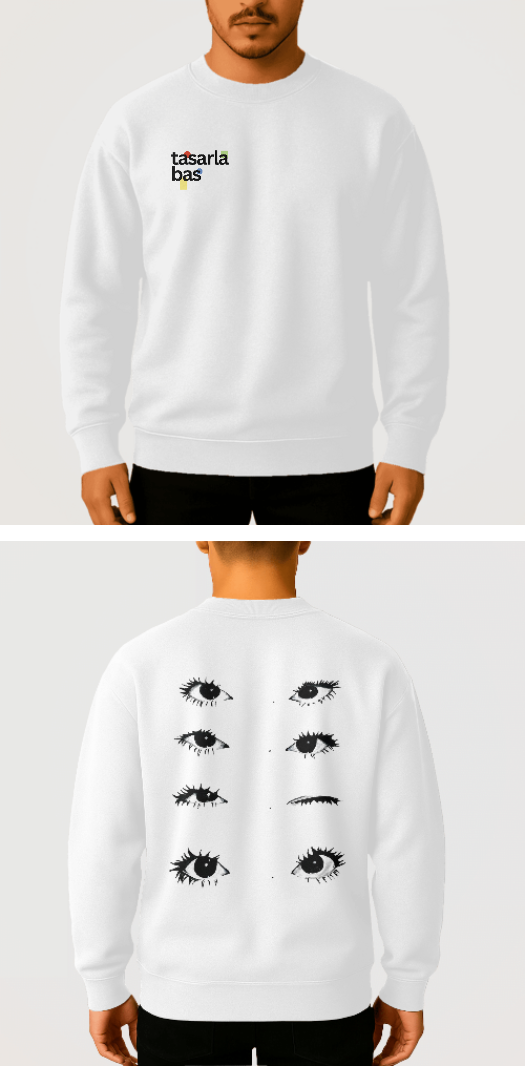 Tasarlanabilir Oversize Sweatshirt Premium Kalın Kumaş (Özelleştirilmiş) - 1x M