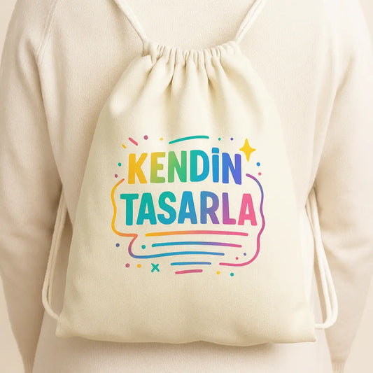 Tasarlanabilir Bez Büzgülü Çanta