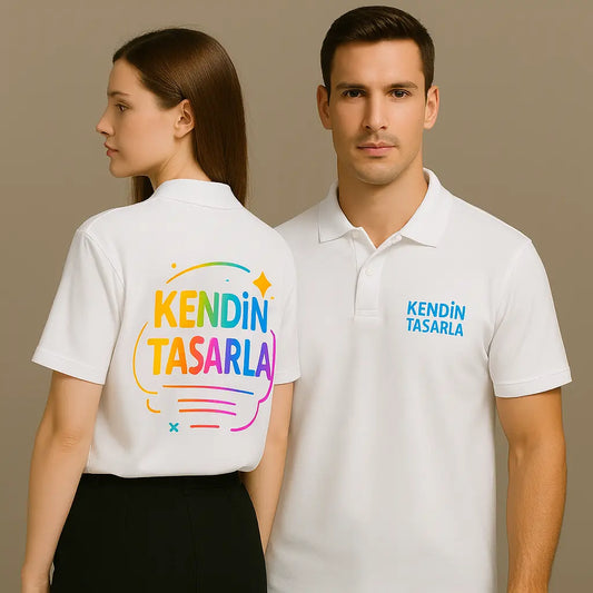 Tasarlanabilir Polo Yaka Tişört Premium Kalite