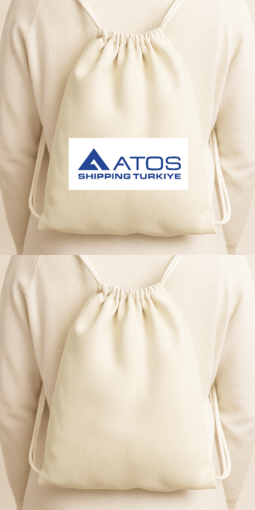 Tasarlanabilir Bez Büzgülü Çanta (Özelleştirilmiş)