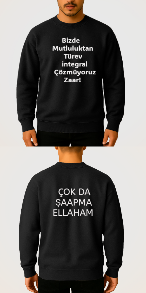 Tasarlanabilir Oversize Sweatshirt Premium Kalın Kumaş (Özelleştirilmiş)