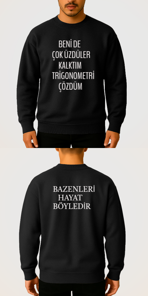 Tasarlanabilir Oversize Sweatshirt Premium Kalın Kumaş (Özelleştirilmiş)