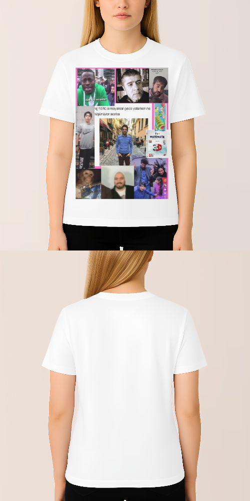 Tasarlanabilir Avrupa Kesim Regular Tişört (Özelleştirilmiş)