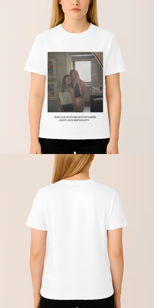 Tasarlanabilir Avrupa Kesim Regular Tişört (Özelleştirilmiş)